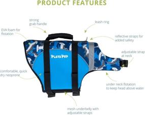 img 1 attached to 🐶 Keep Your Pooch Safe in Style with PlayaPup Dog Life Jacket - XX-Small, Surf Blue