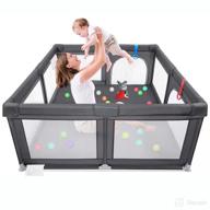 🧸 extra large baby playpen: sturdy safety fence for babies and toddlers - portable play yard, kids activity center - ideal playpen for twins, infants, and children logo