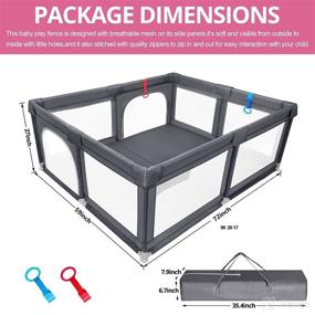 img 1 attached to 🧸 Extra Large Baby Playpen: Sturdy Safety Fence for Babies and Toddlers - Portable Play Yard, Kids Activity Center - Ideal Playpen for Twins, Infants, and Children