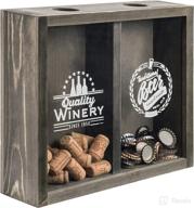 🍺 mygift: rustic gray wood beer cap catcher and wine cork holder wall decor - decorative and functional display for beer caps and wine corks логотип