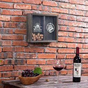 img 1 attached to 🍺 MyGift: Rustic Gray Wood Beer Cap Catcher and Wine Cork Holder Wall Decor - Decorative and Functional Display for Beer Caps and Wine Corks