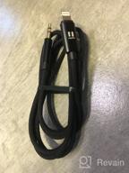 img 1 attached to Cable Adapter Aux - Mini jack 3.5mm for Apple iphone 6.7.8.9.10.11.12 / ipad / aux for iPhone black, 1.2m nylon review by Anand Anand ᠌