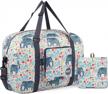 "wandf for spirit airlines 18"" foldable travel duffle bag weekender bags carry on bag for women girls" 1 logo