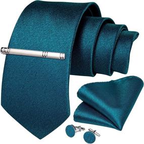 img 3 attached to Enhance Your Formal Attire with DiBanGu Pocket Square Cufflinks