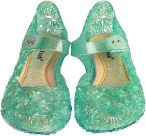 img 3 attached to 👑 Inspired Costumes Princess Birthday Sandals: Adorable Flats for Girls' Shoe Collection