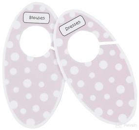 img 1 attached to 👚 Sugarbooger Kids' Closet Dividers with Delicate Pink Dots