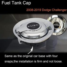 img 3 attached to 68250120AA Fuel Gas Cap Cover Chrome Fuel Fill Tank Cap Door Compatible With Dodge Challenger 2008 2009 2010 2011 2012 2013 2014 2015 2016 2017 2018 2019 - Protecting Fuel Cap Safety