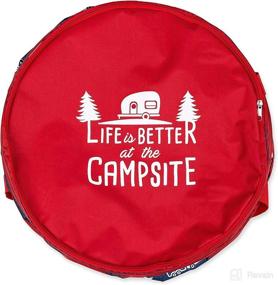 img 1 attached to 🏕️ Camco 42995 Life is Better at The Campsite Pop-Up Container, 24 x 18 Inches - Perfect for 30-Gallon Kitchen-Size Trash Bags - Showcases Exclusive Patriotic Design