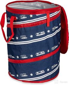 img 4 attached to 🏕️ Camco 42995 Life is Better at The Campsite Pop-Up Container, 24 x 18 Inches - Perfect for 30-Gallon Kitchen-Size Trash Bags - Showcases Exclusive Patriotic Design