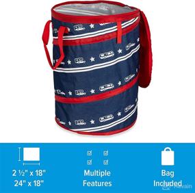 img 3 attached to 🏕️ Camco 42995 Life is Better at The Campsite Pop-Up Container, 24 x 18 Inches - Perfect for 30-Gallon Kitchen-Size Trash Bags - Showcases Exclusive Patriotic Design