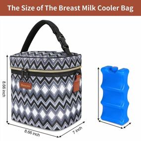 img 2 attached to Insulated Baby Bottle Bag With Ice Pack - Fits 6 Bottles Up To 9 Ounce, Perfect For Breastmilk Cooler & Mom Nursing Daycare By Mancro