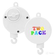 🎶 crib mobile motor 2 pack, 'brahms lullaby', suitable for all mobiles, ikeelo windup baby music box spinners (rotating & playing music, 3-minute lasting, battery-free) логотип