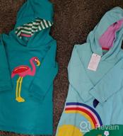 img 1 attached to 👗 Winter Rainbow Hooded Sweatshirt Dresses: Trendy Girls' Clothing review by Ashley Howard