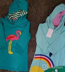 img 5 attached to 👗 Winter Rainbow Hooded Sweatshirt Dresses: Trendy Girls' Clothing