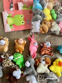 img 8 attached to Valentine'S Day Card Set With 56 Mini Animal Plush Toys - Fun Classroom Exchange Cards And Party Favors For Kids