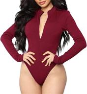 gembera sleeves bodycon bodysuit apricot women's clothing in lingerie, sleep & lounge logo