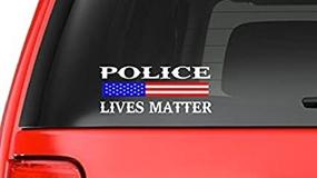 img 3 attached to Custom Decal: US Police Lives Matter (S10) – Thin Blue Line Vinyl Sticker for Car Window, Cop Sheriff Trooper, Police Support, Made in USA