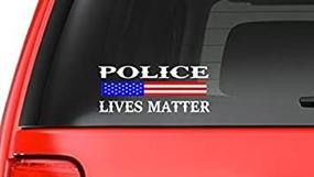 img 1 attached to Custom Decal: US Police Lives Matter (S10) – Thin Blue Line Vinyl Sticker for Car Window, Cop Sheriff Trooper, Police Support, Made in USA