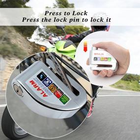 img 2 attached to 🔒 EFORCAR Motorcycle Bike Disc Brake Lock: Anti-Theft Ultra 110db Alarm for Maximum Security