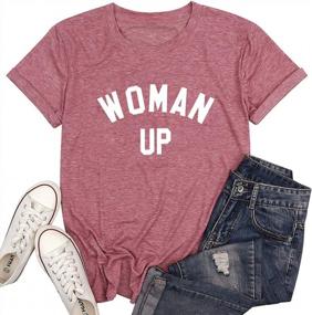 img 4 attached to Feminist T-Shirt For Women: Short Sleeve Casual Top With Letter Print, Empowering Message Of 'Woman Up', Celebrating Feminism And The Future Of Females