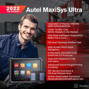 img 3 attached to 🚗 Autel MaxiSys Ultra 2022 MSULTRA: Top Automotive Diagnostic Scanner with 36+ Services, 5-in-1 VCMI, Intelligent Diagnostics, ECU Programming & Coding, Upgrade from Elite/MS909/MS919, AutoAuth for FCA SGW