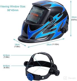 img 3 attached to 🔥 DRAGONITE Large Viewing Area Auto Darkening Welding Helmet: Solar Powered True Color Welder Mask with Variable Shade for MIG/MAG/TIG/ARC and Cutting/Grinding Tasks