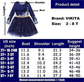 img 3 attached to VIKITA Toddler Winter Dresses Knee Length Girls' Clothing ~ Dresses