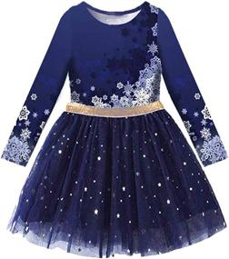 img 4 attached to VIKITA Toddler Winter Dresses Knee Length Girls' Clothing ~ Dresses