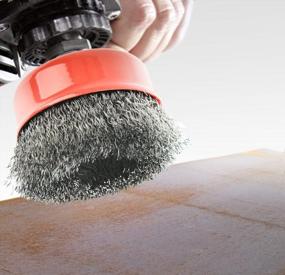 img 1 attached to Efficient Rust Removal With Aain® 4 Pack 3 Inch Wire Cup Brush For Grinders - Lightweight And Durable