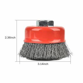 img 2 attached to Efficient Rust Removal With Aain® 4 Pack 3 Inch Wire Cup Brush For Grinders - Lightweight And Durable