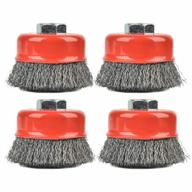 efficient rust removal with aain® 4 pack 3 inch wire cup brush for grinders - lightweight and durable logo