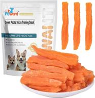 grain-free sweet potato dog treats no rawhide - small & large dogs training snacks 1 lb/454g logo