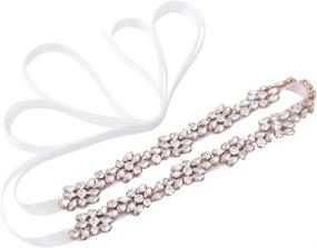 img 4 attached to HONGMEI Rhinestone Wedding Bridesmaid Accessories Women's Accessories : Belts