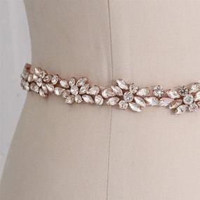 img 1 attached to HONGMEI Rhinestone Wedding Bridesmaid Accessories Women's Accessories : Belts