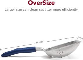 img 3 attached to 🐱 NC Cat Litter Scoop: All-Metal Sifter, Deep Shovel, Blue - A Must-Have for Efficient Kitty Litter Cleaning