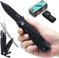 unique gift idea: rovertac multitool pocket knife with fire starter, whistle & more! logo