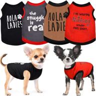 🐶 chihuahua dog clothes set - small dog boy shirt, sebaoyu summer puppy clothing for yorkie teacup, male tiny dog outfit - extra small dog clothing логотип