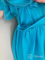 img 1 attached to Carat Chiffon Flutter Sleeves Dresses Girls' Clothing review by Tina Waters