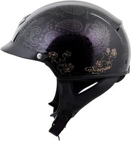 img 1 attached to 🔥 ScorpionExo EXO-C110 Half-Size-Style Azalea Helmet (Black/Gold, X-Small) - Unisex-Adult Motorcycle Gear