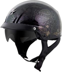 img 4 attached to 🔥 ScorpionExo EXO-C110 Half-Size-Style Azalea Helmet (Black/Gold, X-Small) - Unisex-Adult Motorcycle Gear