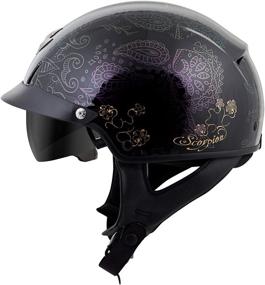 img 2 attached to 🔥 ScorpionExo EXO-C110 Half-Size-Style Azalea Helmet (Black/Gold, X-Small) - Unisex-Adult Motorcycle Gear