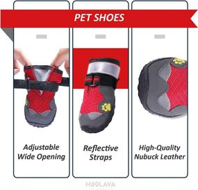 img 1 attached to 🐾 Breathable Dog Boots for Medium and Large Dogs - Paw Protectors, Dog Booties (Set of 4)