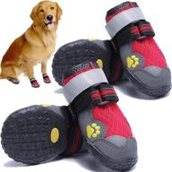 🐾 breathable dog boots for medium and large dogs - paw protectors, dog booties (set of 4) логотип