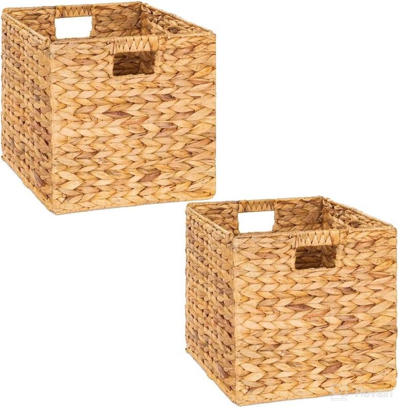 M4DECOR Water Hyacinth Storage Baskets, Wicker Storage Basket with Handles,  Woven Baskets for Storage, Pantry Storage Baskets for Kitchen Organizers