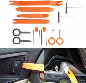 img 3 attached to Kepouse 22Pcs Slim Kit Auto Emergency Tool Set: Professional Automotive Long Reach Grabber, Air Wedge Bag Pump, Non Marring Wedge - Essential Car Tools