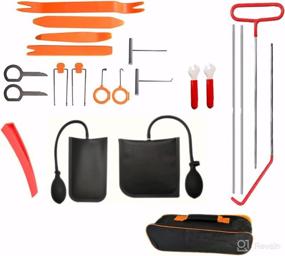 img 4 attached to Kepouse 22Pcs Slim Kit Auto Emergency Tool Set: Professional Automotive Long Reach Grabber, Air Wedge Bag Pump, Non Marring Wedge - Essential Car Tools