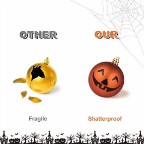 img 2 attached to 34 Shatterproof Halloween Ornament Set - Includes Pumpkin, Black Cat, Bat, And Spider Tree Balls - Ideal For Haunted House And Holiday Decorations