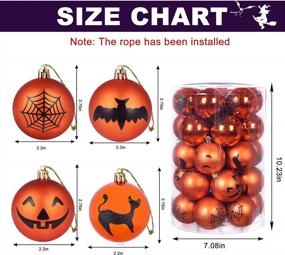 img 3 attached to 34 Shatterproof Halloween Ornament Set - Includes Pumpkin, Black Cat, Bat, And Spider Tree Balls - Ideal For Haunted House And Holiday Decorations