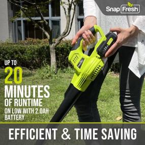 img 1 attached to Effortlessly Tidy Your Lawn With SnapFresh 20V Cordless Leaf Blower - Lightweight And Powerful!