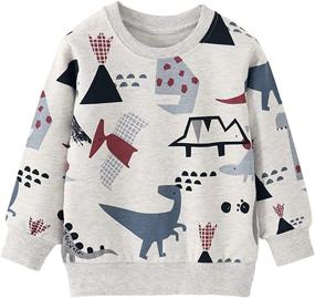 img 4 attached to Toddler Sweatshirts Pullover Dinosaur Graphic Boys' Clothing : Fashion Hoodies & Sweatshirts